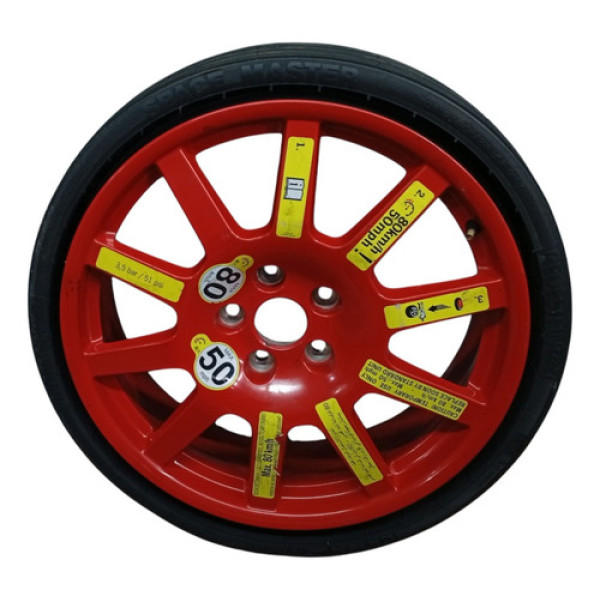 Roda Pneu Estepe Bom Porsche Macan 2017 2018 195 75 R18 Vermelho