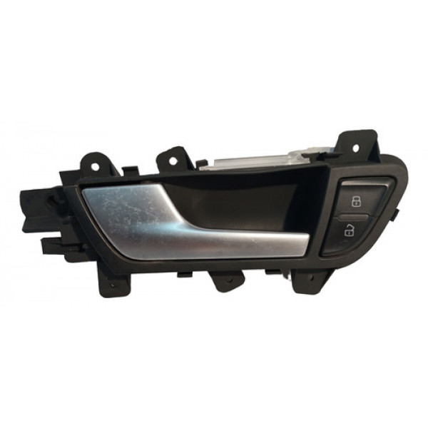 Maçaneta Interna Dianteira Esquerda Audi A5 2012 2013  Prata/preto Dianteira
