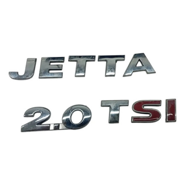 Letreiro Tampa Traseira Volkswagen Jetta Tsi 2014 2015 Prata