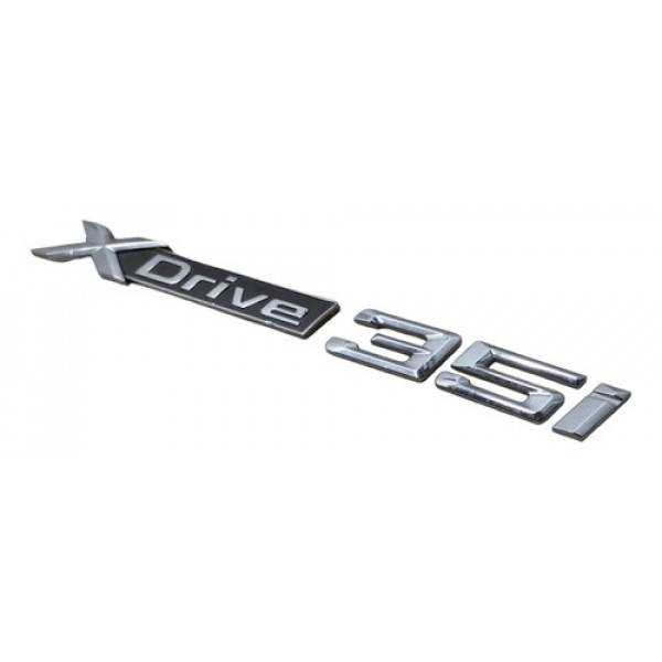 Emblema Porta Dianteira Bmw X6 N55 2016 2017 Prata