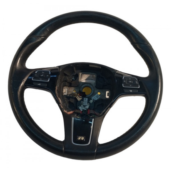 Volante Direção Comando Volkswagen Touareg 2014 2015  Preto