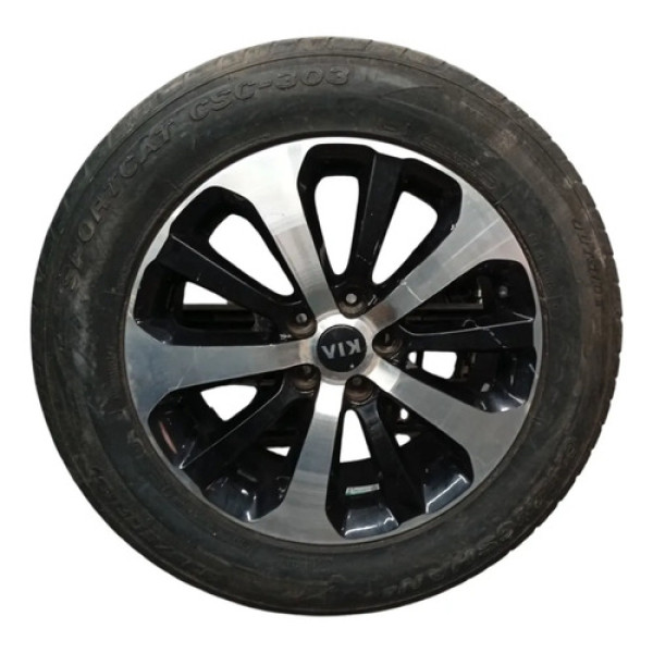 Roda Riscada Pneu Meia Vida Kia Sorento 2015 2016 235 60 R18 Cinza