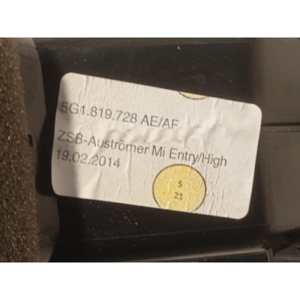 Difusor Ar Central Painel Vw Golf 1.4 Tsi 2013 2014 2016