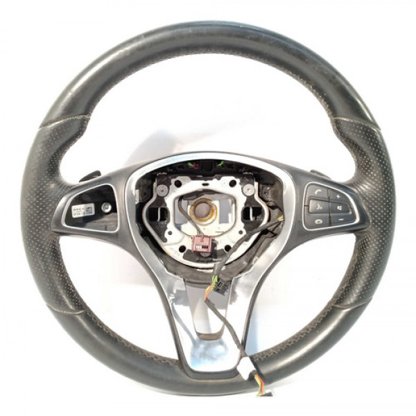 Volante Direção Comando Detalhe Mercedes C200 2015 Preto