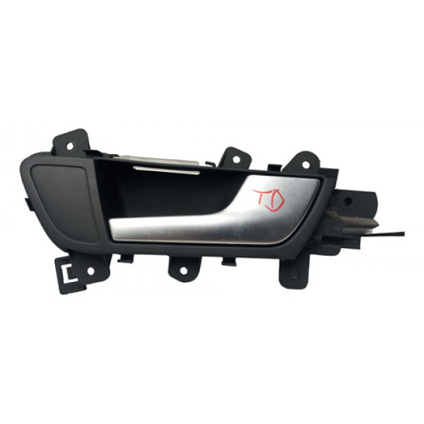 Maçaneta Interna Traseira Direita Audi A4 2009 2010 2011  Prata Traseira