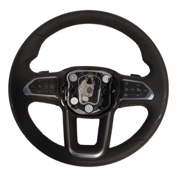 Volante Direção Comando Borboleta Jeep Commander 2022 2023  Preto