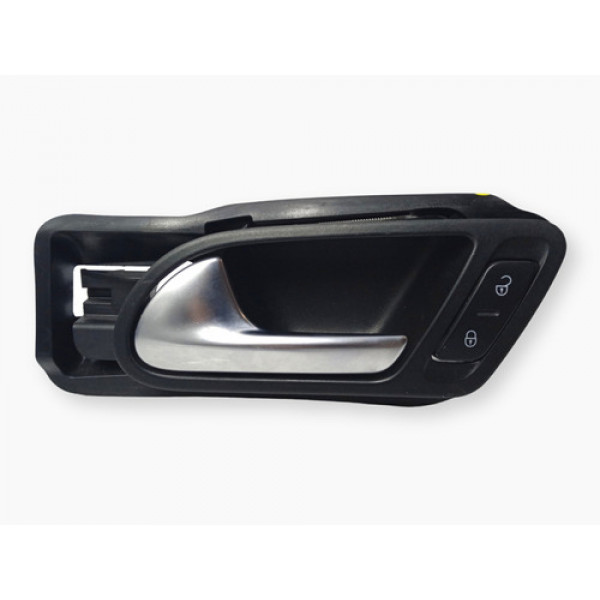 Maçaneta Interna Dianteira Esquerda Vw Jetta Tiguan 2011 14 Prateado Dianteira