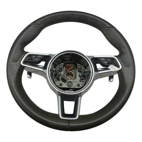 Volante Comando Paddle Shift Porsche Cayenne 2016 Detalhe Marrom