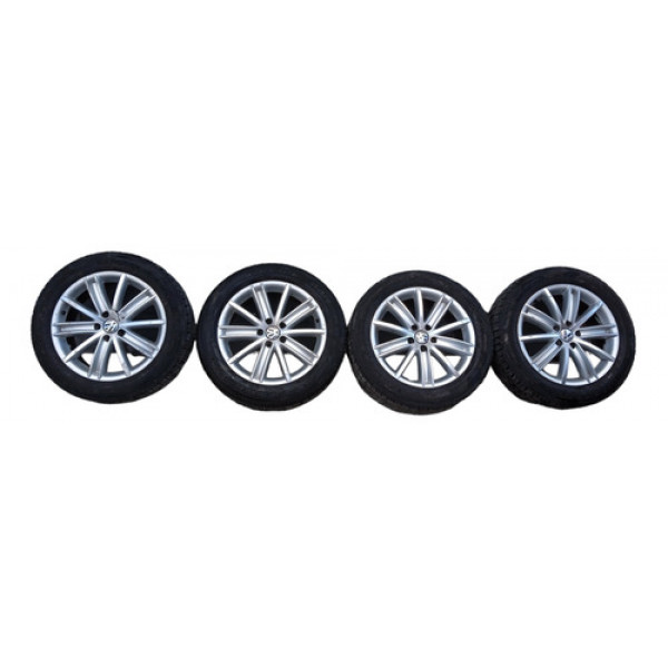 Jogo Roda Vw Tiguan 200cv 2.0t  2012 2013 2014 225 55 R18 Prata