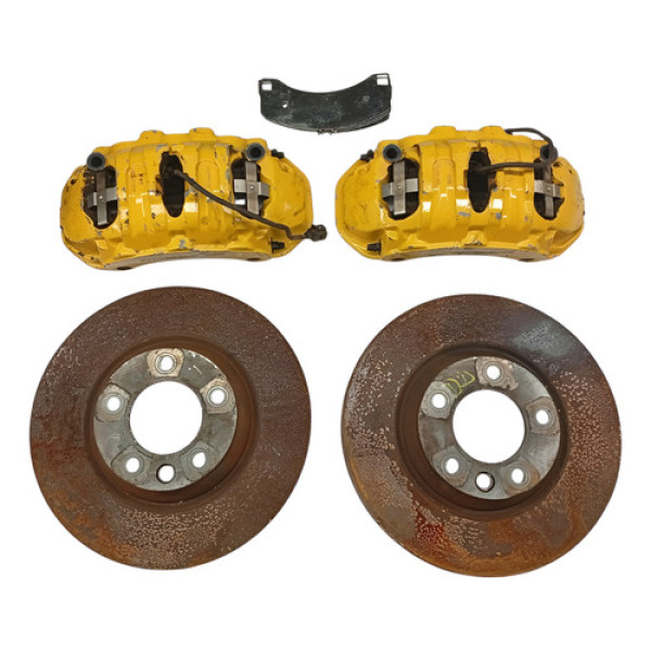 Kit Pinça Disco Brembo Dianteiro Porsche Cayenne 3.6 2016 Amarela