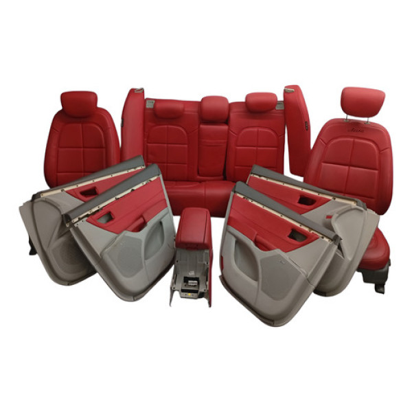 Jogo Banco Forro Porta Console Central Azera 2011 2012 2013 Vermelho