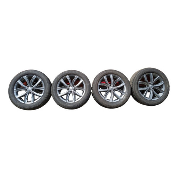 Jogo Roda Pneu Meia Vida 235/55/r18 Vw Tiguan 1.4t 2017 2018
