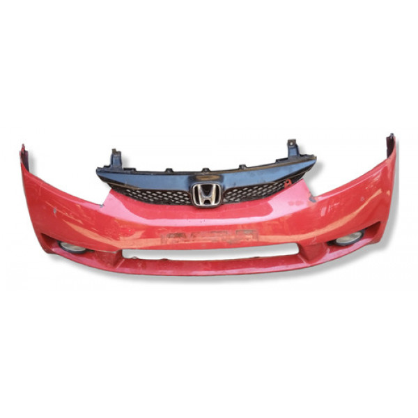 Parachoque Dianteiro Honda Civic Si 2007 2008 2009 2010 2011 Vermelho