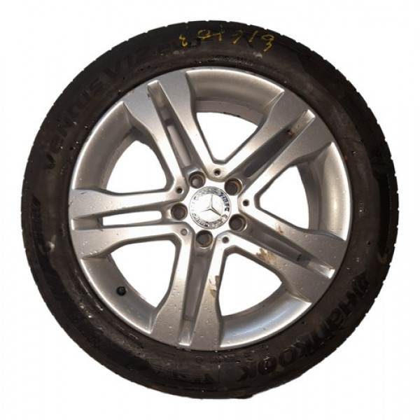 Jogo Roda Pneu Meia Vida 235 50 R18 Mercedes Gla 200 2016  Prata